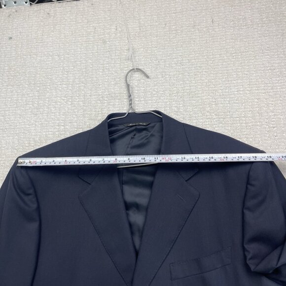 Canali Super 120s Wool Blazer Men’s Sz 54R Dark Blue 100% Wool Sport Coat Jacket - Picture 9 of 16